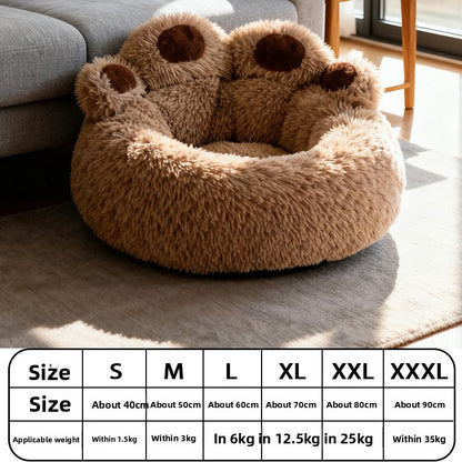 Soft Plush Bear Paw Pet House for Dogs and Cats
